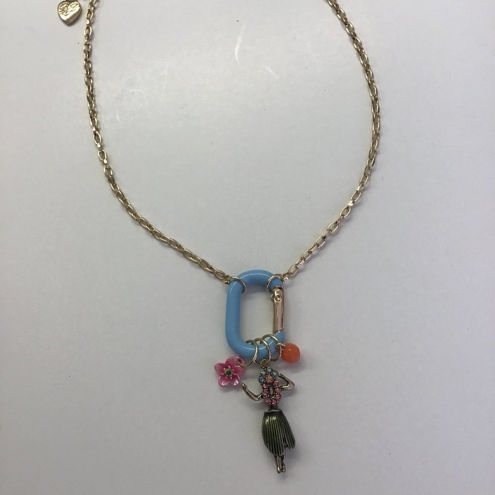 Betsey Johnson New Hawaiian Hula Girl Necklace